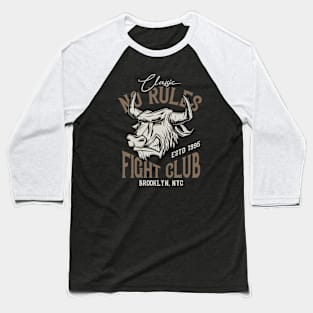 Classic No Rules Fight Club Baseball T-Shirt